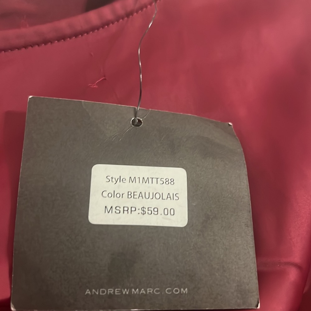 Marc New York Burgundy Wine Ruched Long Sleeved Blouse Size M - Picture 5 of 9